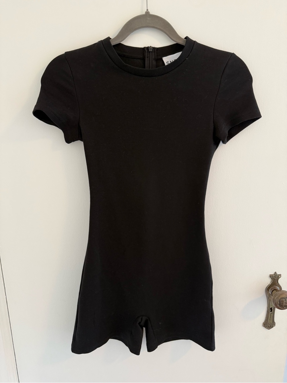 sundays Black Short-Sleeve Romper Jumpsuit